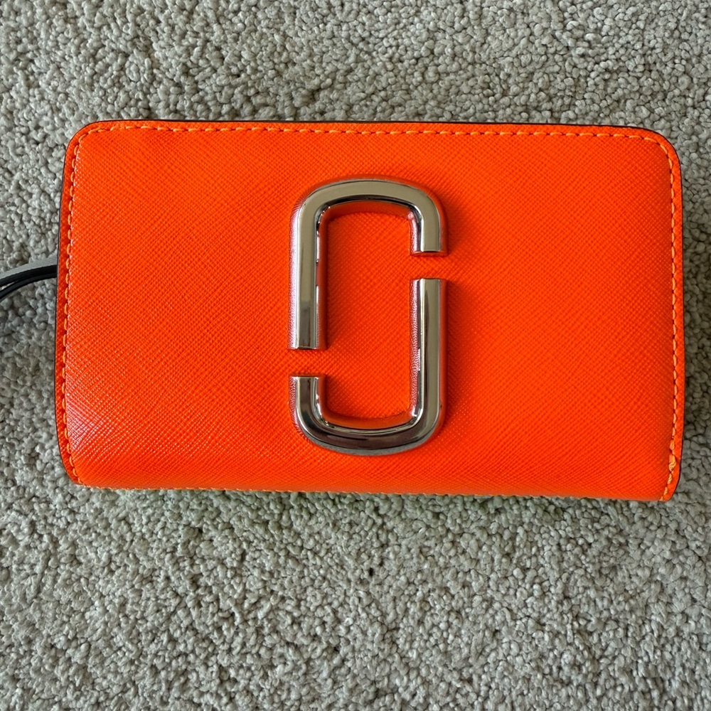 Marc Jacobs Orange Wallet with Silver Logo